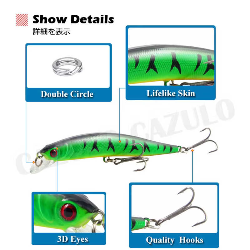 Minnow Flotante 10cm 1,6g - Señuelo artificial 0,5-8,3m - imagen 4