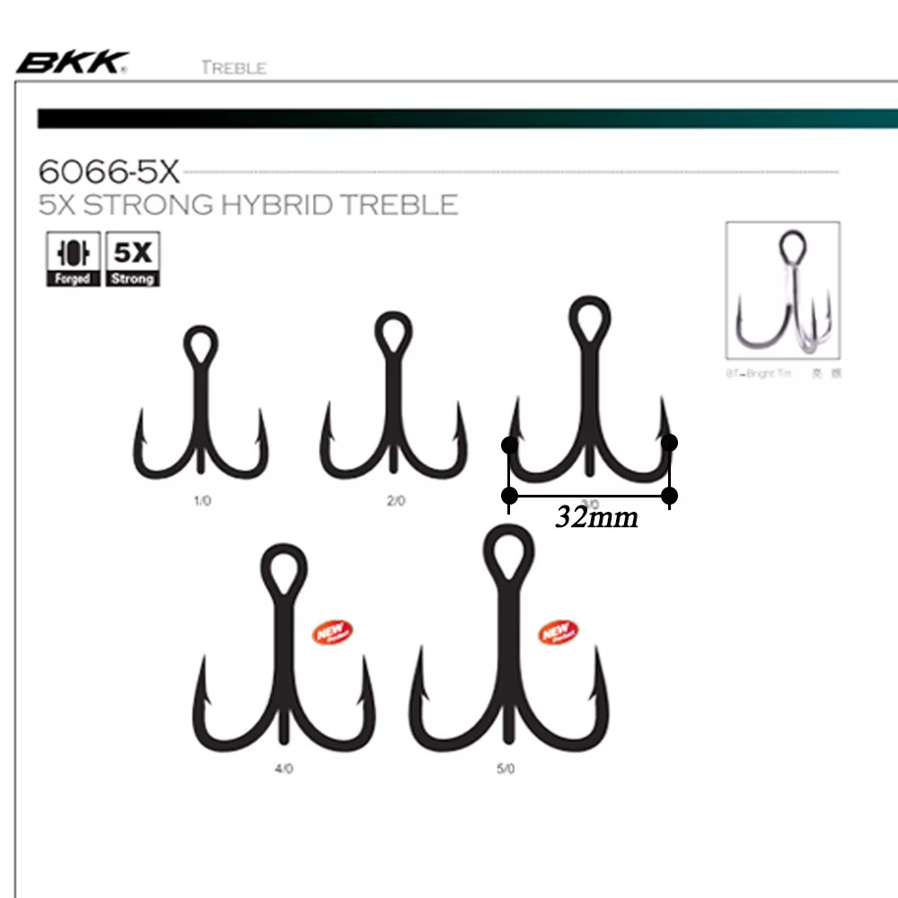 Pack de cinco anzuelos BKK AS-3/0