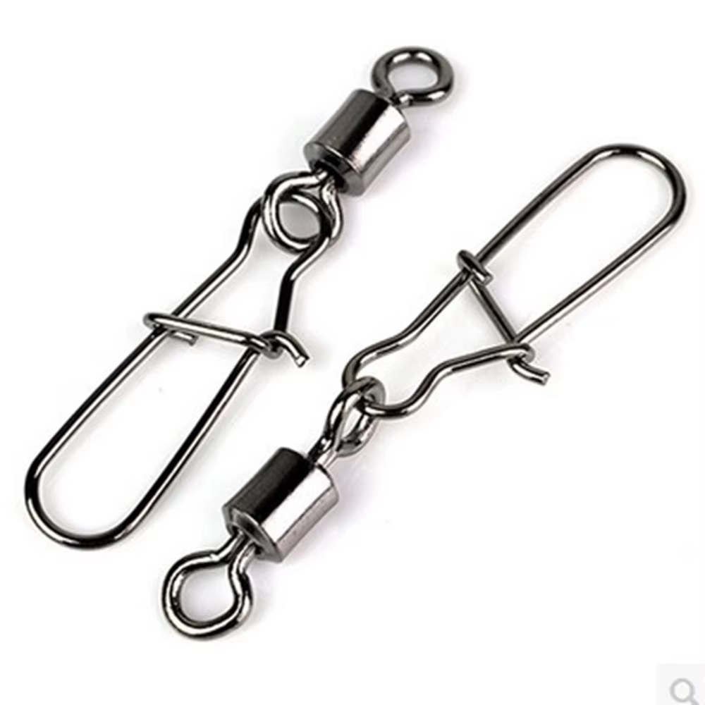 Desviador giratorio inoxidable con mosqueton para pesca - imagen 2