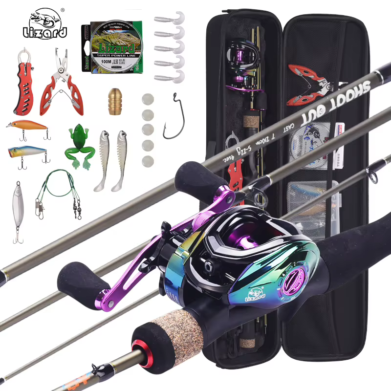 Lizard Caña Baitcasting Carbono y Carrete - imagen 4