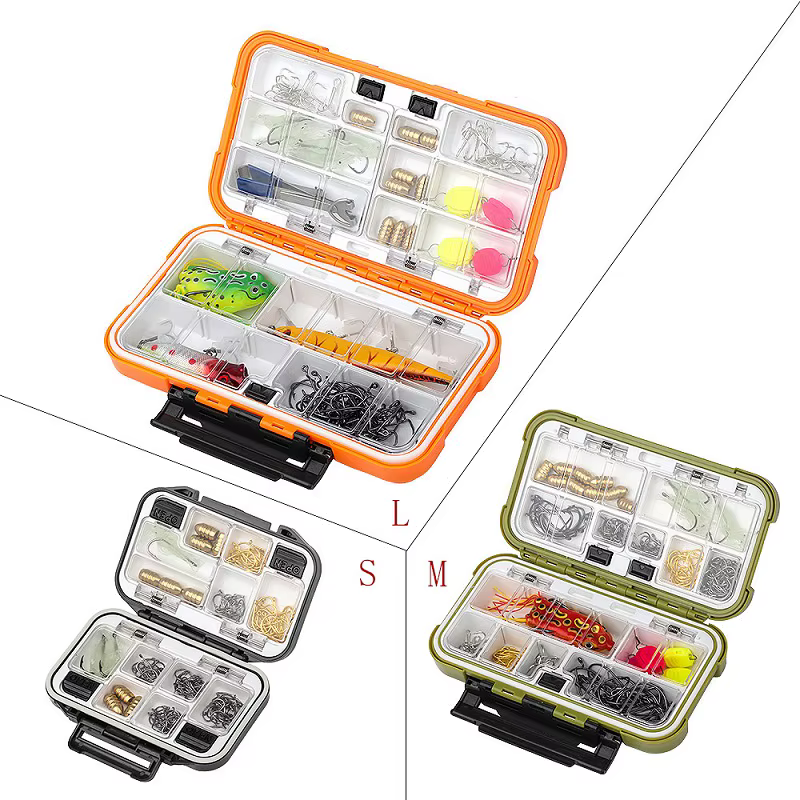 Caja de aparejos impermeable para carpa con ganchos resistentes - imagen 3