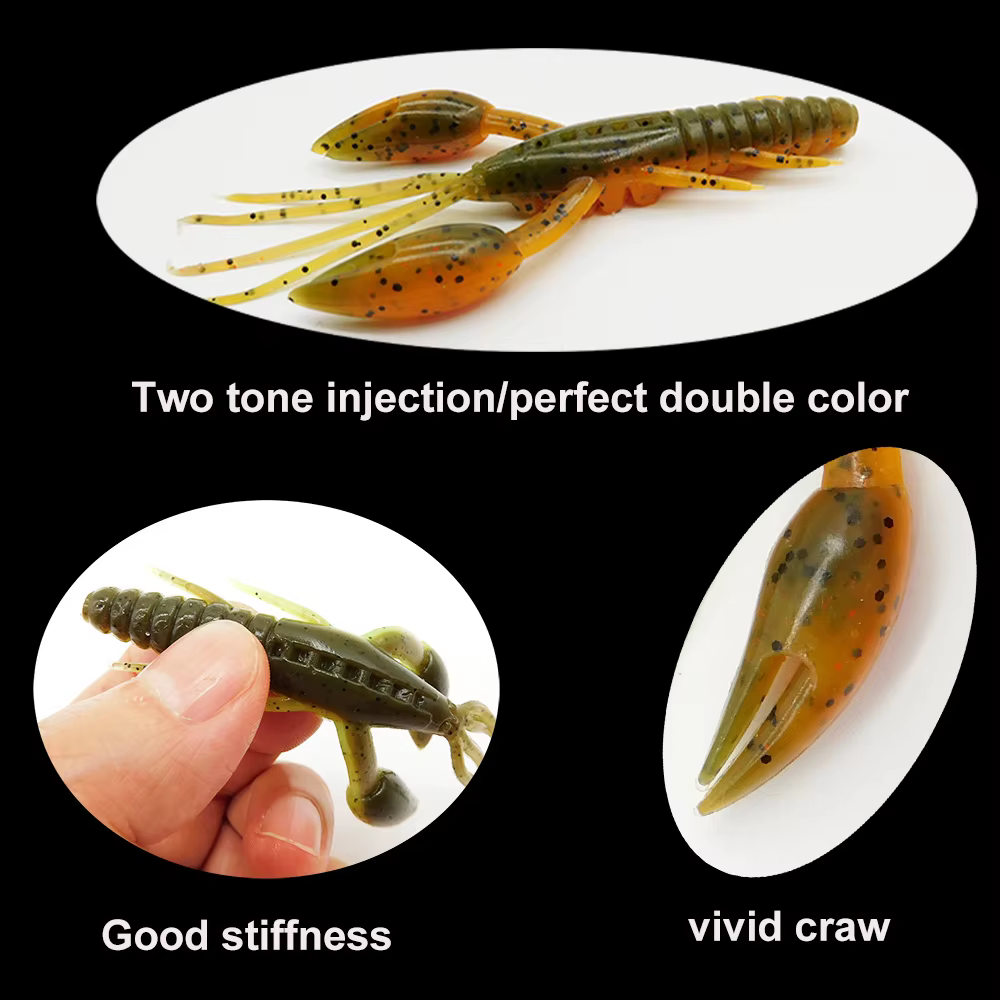 ESFISHING Craw – Cebo de silicona suave imitación cangrejo realista - imagen 3