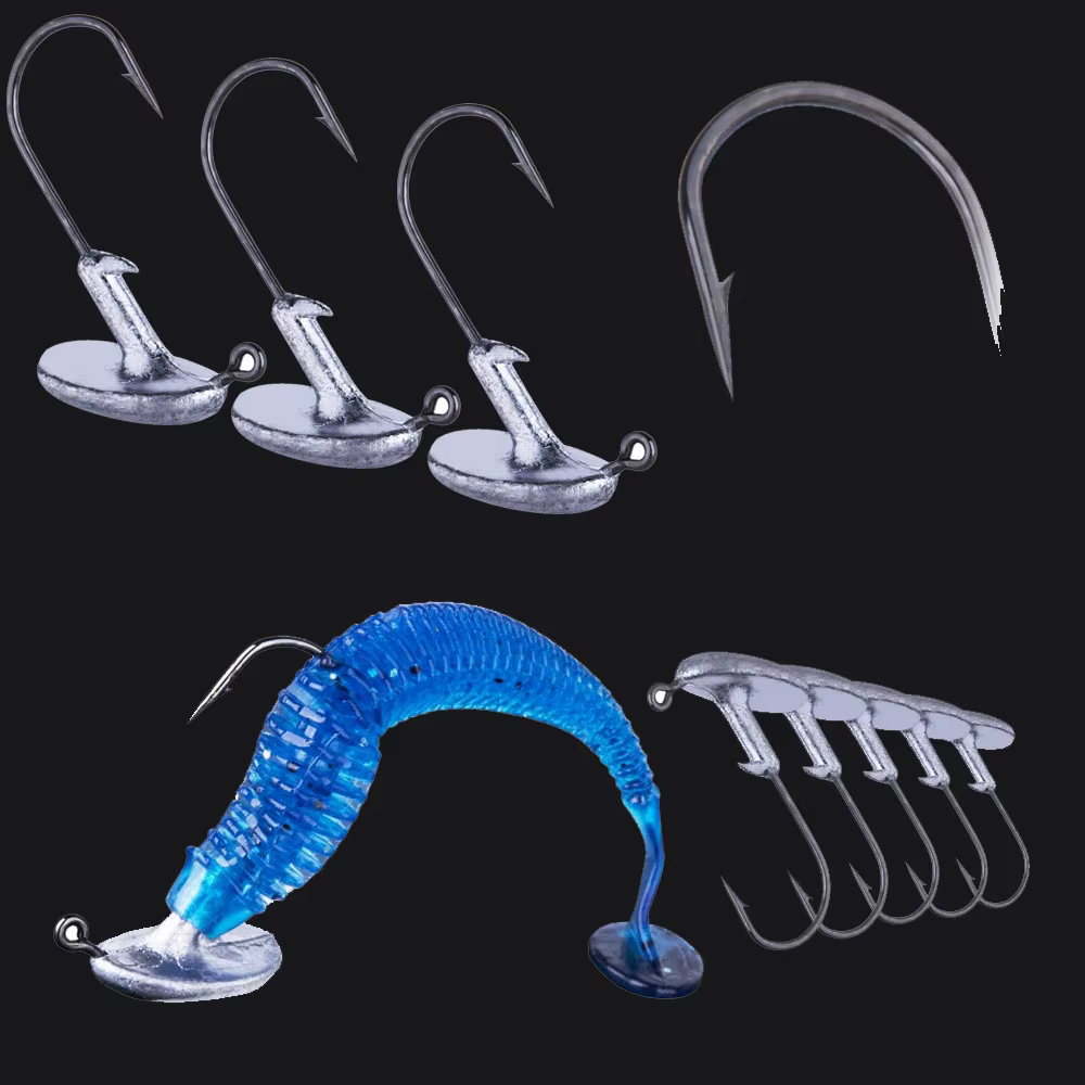 Anzuelos Jig Head Anticolgantes pesados para vinilo - imagen 4