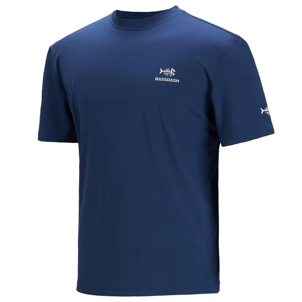 Bassdash Camiseta de pesca UPF 50+ manga corta para hombre