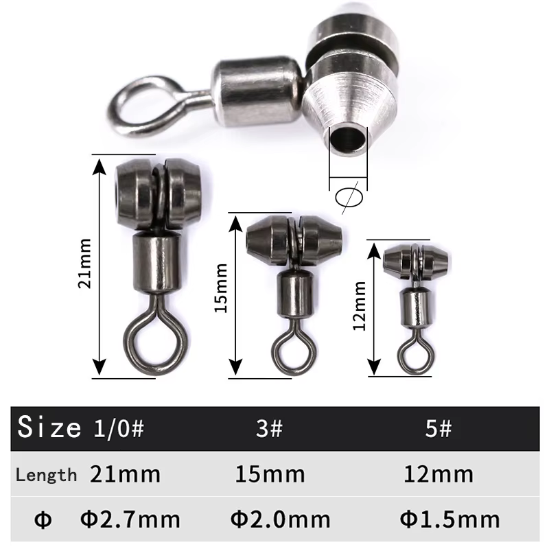 Conector giratorio acero inoxidable 3 vías para alimentador carpa - imagen 2