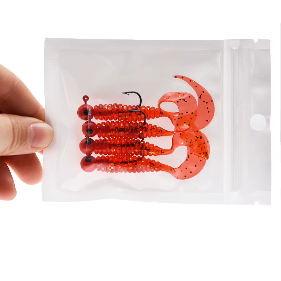 Anzuelo de plantilla 3,5g con grub de 6cm para perca - imagen 4