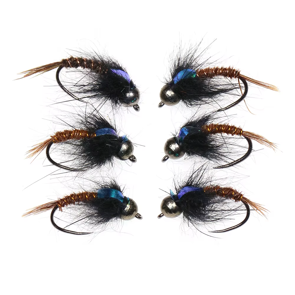 ICERIO Caddis Nymph Barbless con tungsteno – Señuelo estilo checo - imagen 2