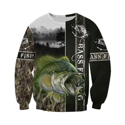 Sudadera pesca estampado 3D Unisex Harajuku KJ072