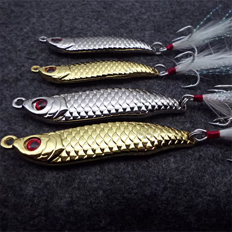 Señuelo cuchara curricán jigging superlarga – Metal - imagen 3