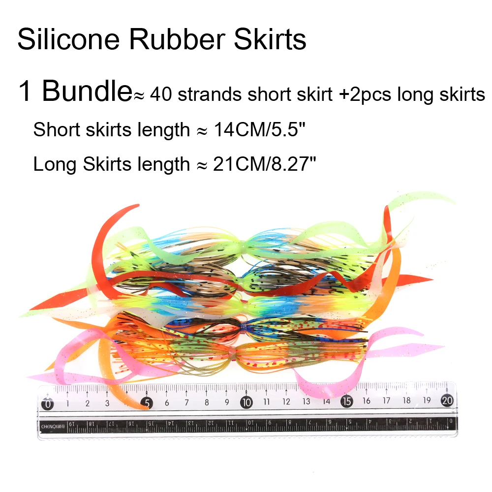 Faldas Tai Kabura silicona luminiscente para agua salada - imagen 5