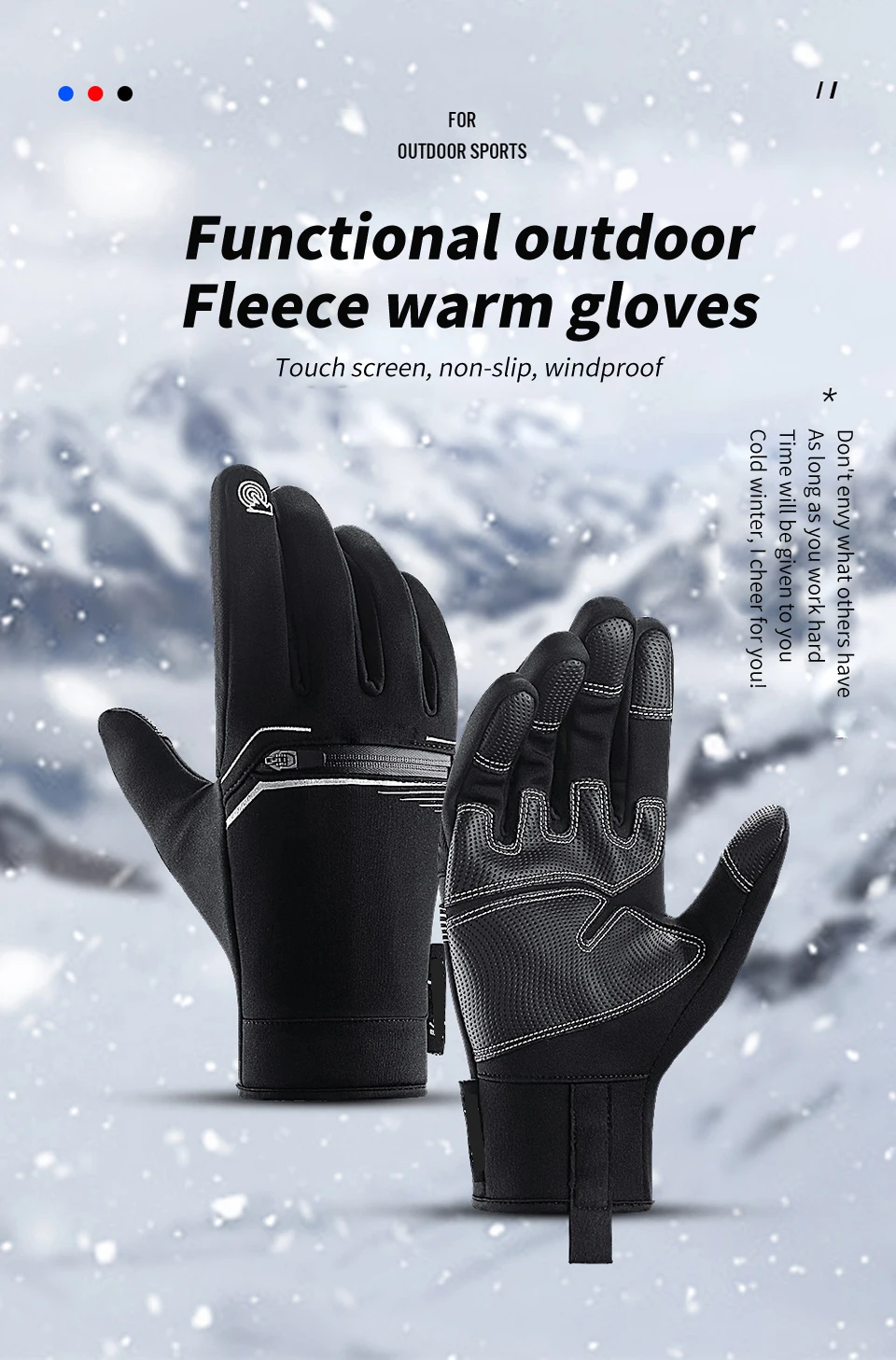 Guantes mostrando la palma antideslizante