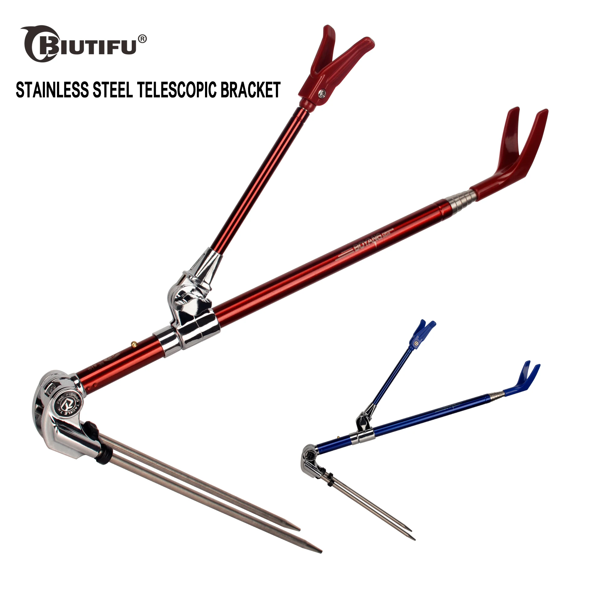 BIUTIFU Soporte Telescópico – Acero inox 2,1m Holdy caña pesca