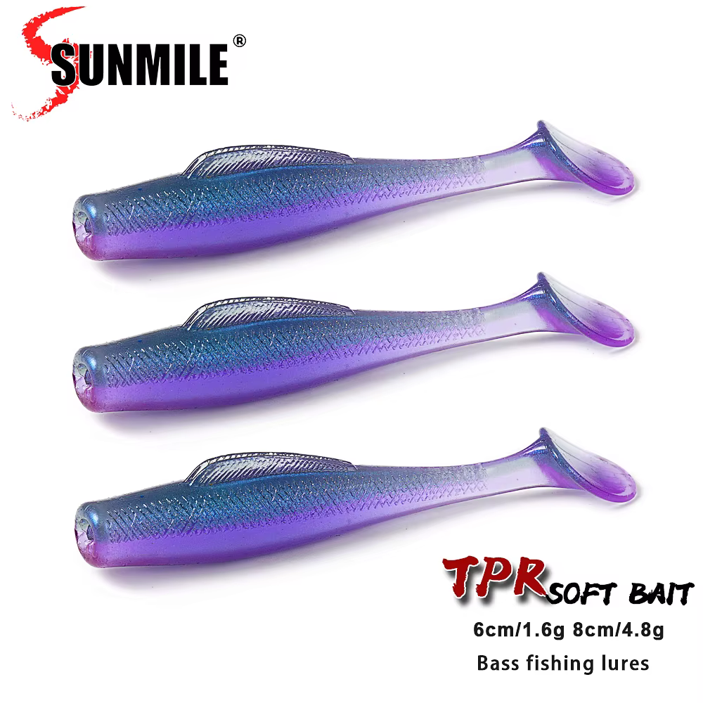 SUNMILE Señuelos blandos 6-8cm para lubina y perca - imagen 5