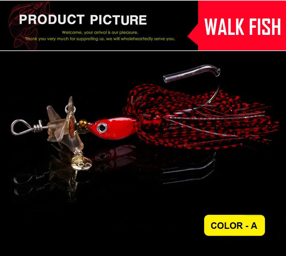 Detalles de lentejuelas y cebo de silicona Walk Fish
