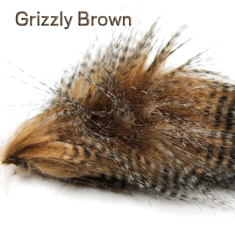 Fibra de piel Grizzly Wifreo para atado moscas Streamer trasera - imagen 3