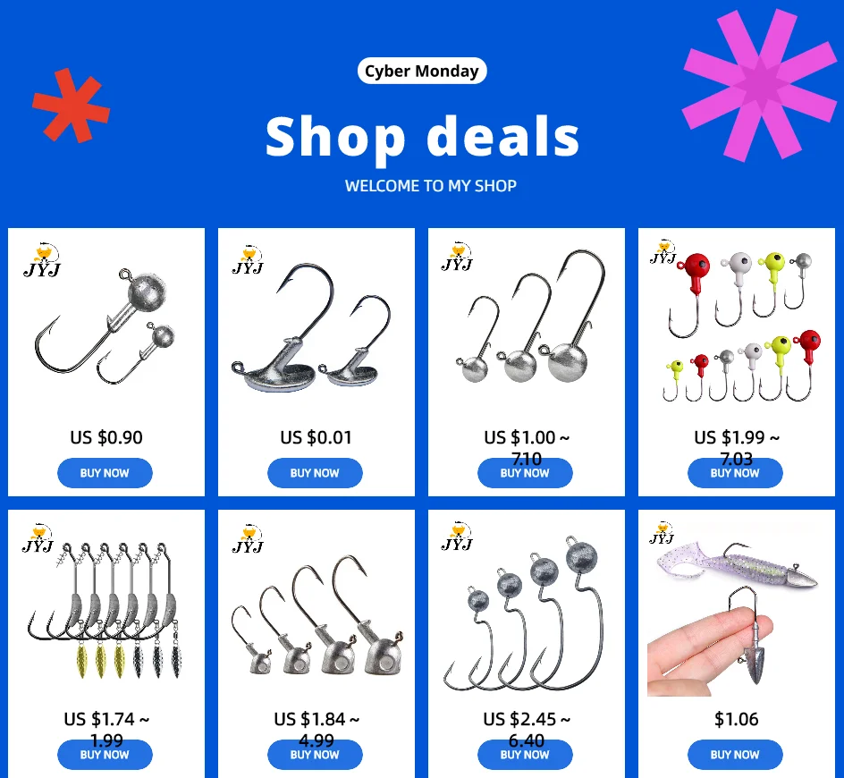 Anzuelos JYJ Jig Head varios pesos