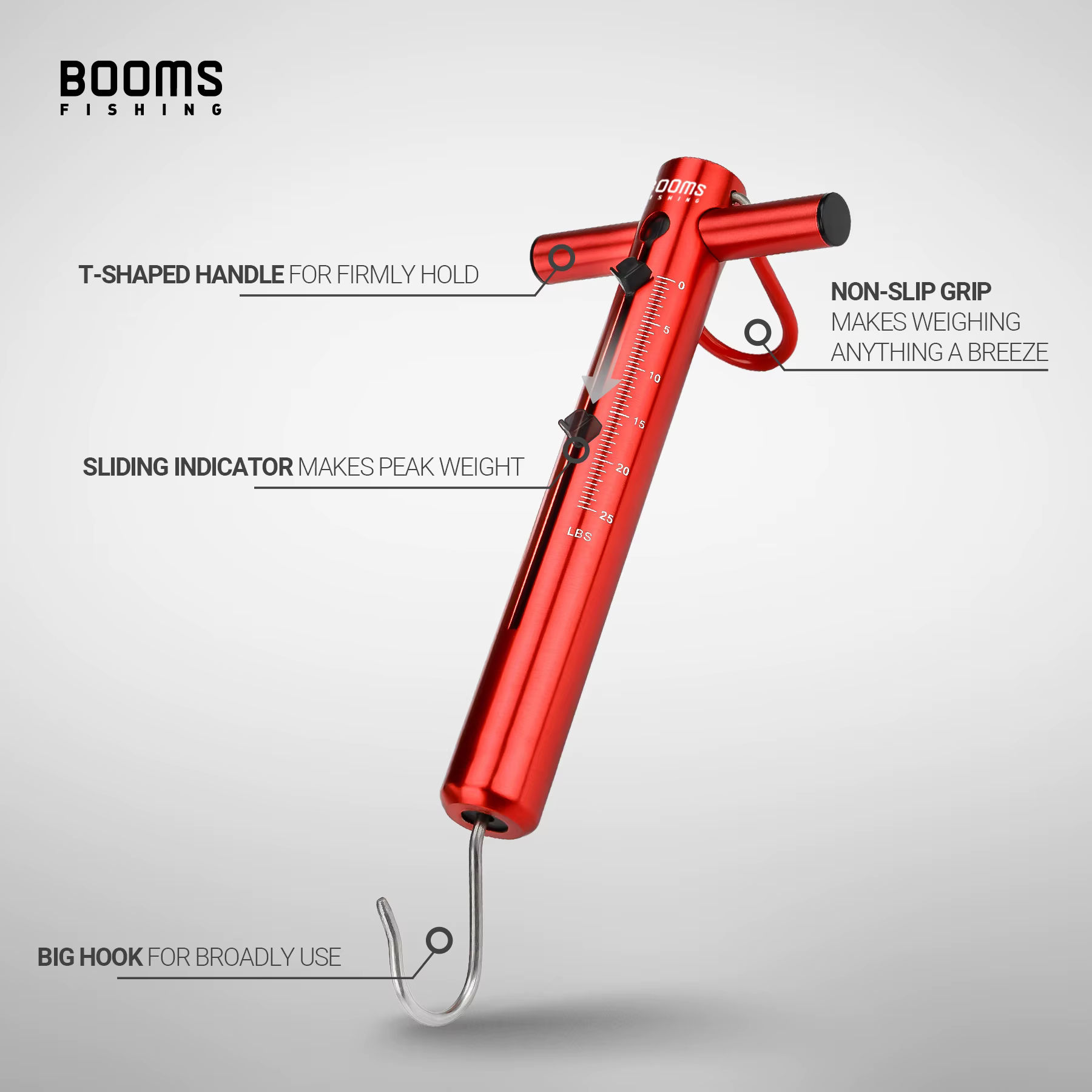 Báscula de pesca TS1 Booms Fishing - Tubo de aluminio con gancho - imagen 2