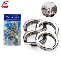 Atsuim Anillos divididos pesca acero inoxidable resistentes asistencia