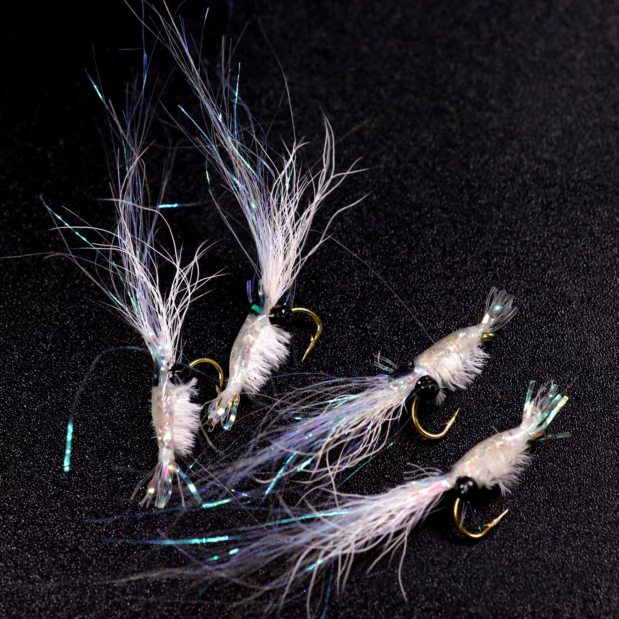 Mosca Ninfa Camarón Blanco Bimoo #4-#16 – Lubina Trucha Steelhead - imagen 5