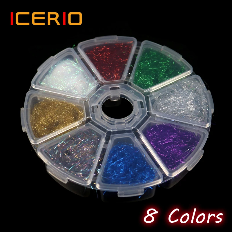ICERIO Material de fibra ultra fina para mosca – 8 colores