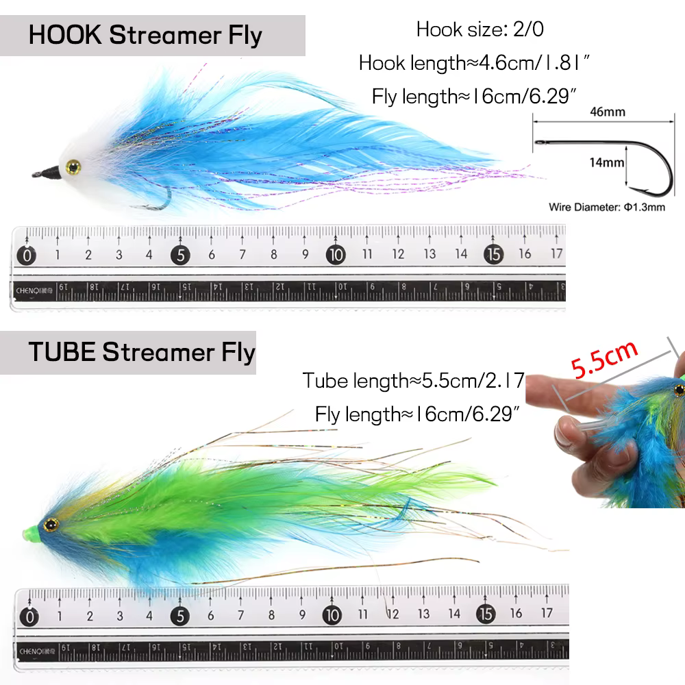 WIFREO Mosca de plumas en tubo para trucha, salmón, Steelhead y lucio - imagen 5