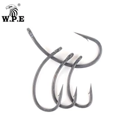 W.P.E Pinzas de Pesca con Revestimiento Gris Mate – Mango Curvo y Púas