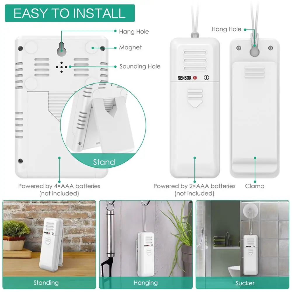 Termómetro inalámbrico con alarma para exteriores e interiores - imagen 3