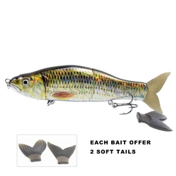 CCLTBA Swimbait articulado - Senuelo 6,5 pulgadas, 56 g, cola suave