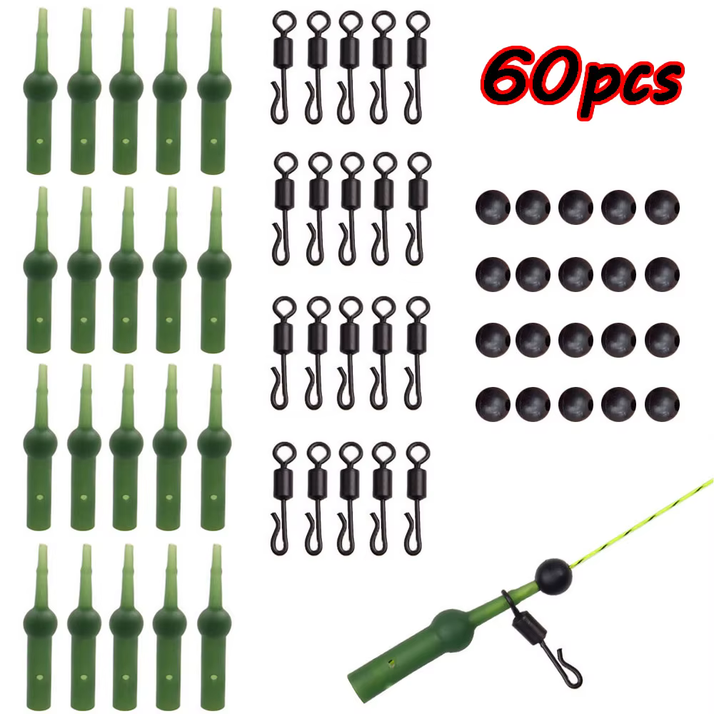 Buffer Helicopter para pesca de carpa con cola cónica y cuentas