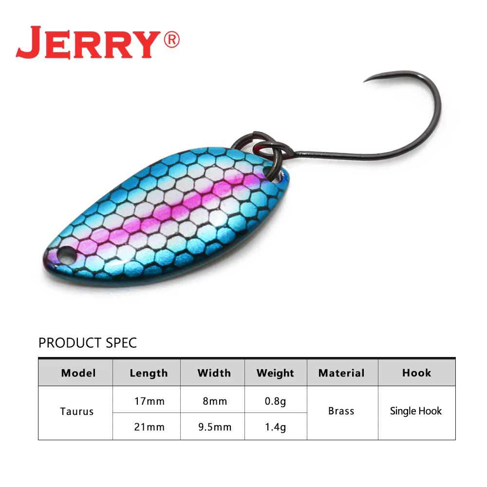Spinner Jerry Taurus – Señuelo giratorio para trucha, lubina y perca