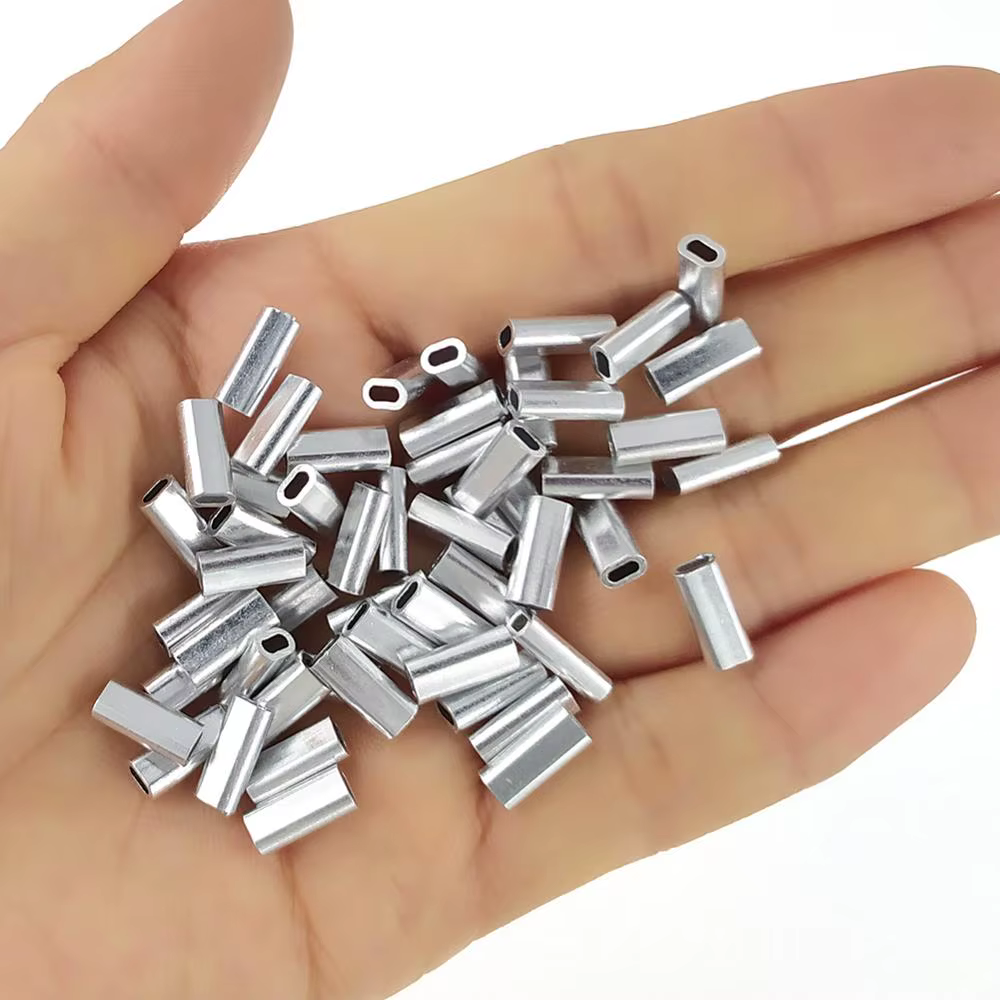 Manguitos Ovalados de Aluminio para Pesca – Conectores de Crimpado - imagen 5