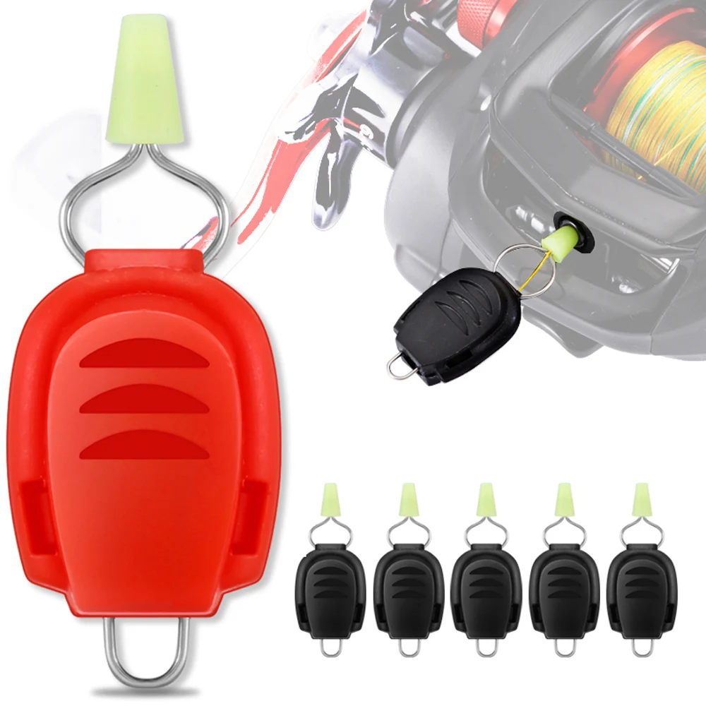 Guía de sedal para carrete Baitcasting con hebilla y tapón