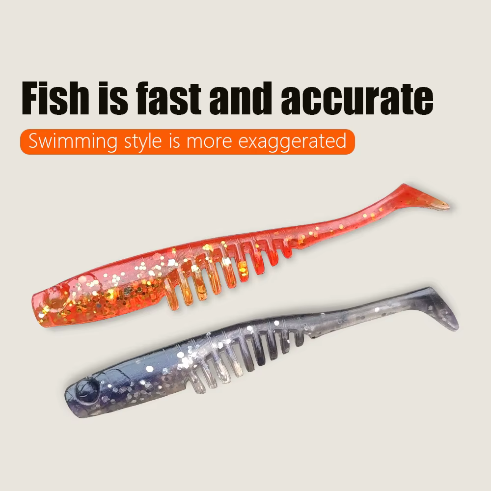 HAIMALUO Swimbait doble color cola en T para jigging - imagen 4