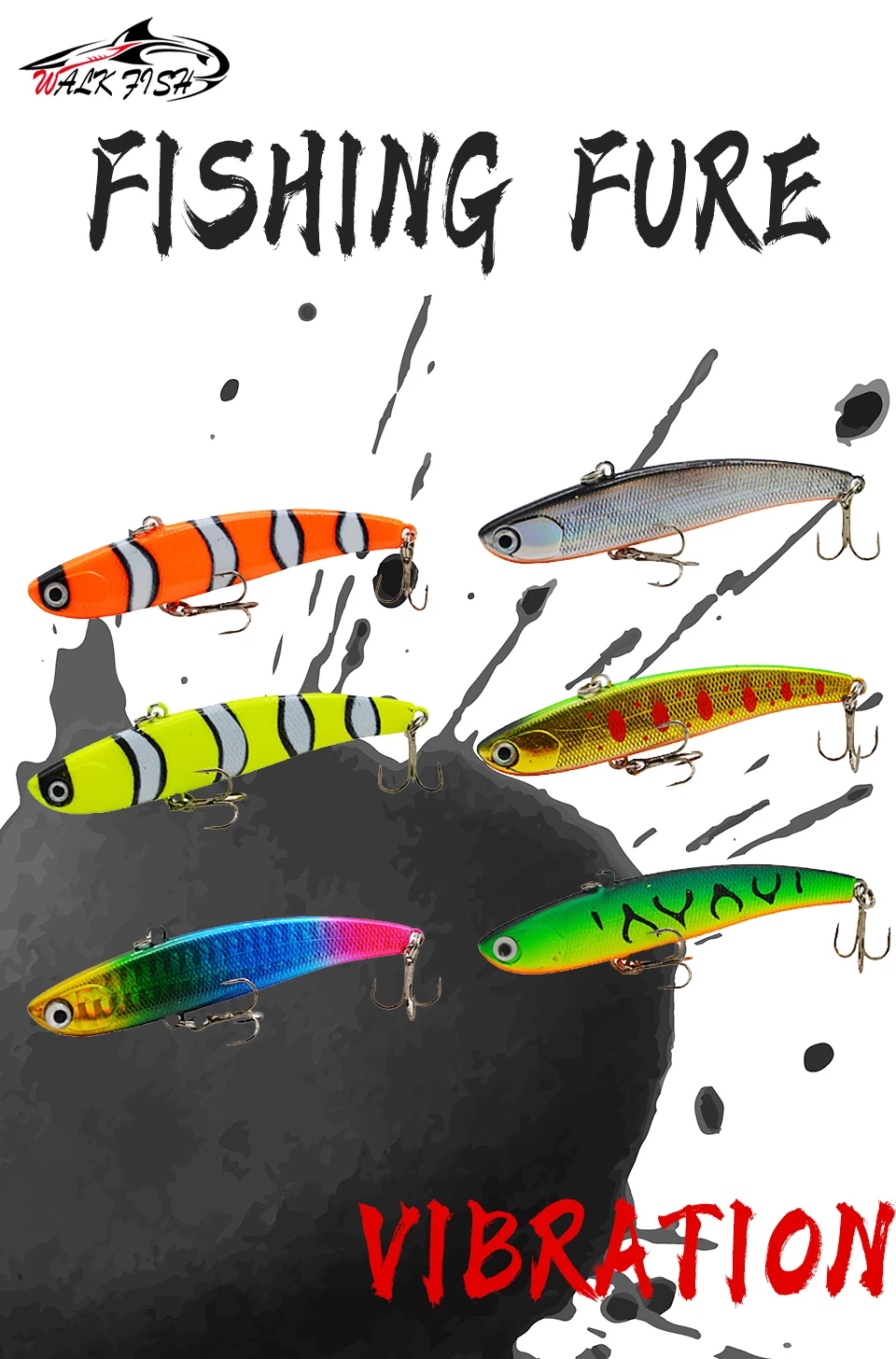 Señuelo VIB WALK FISH vista frontal
