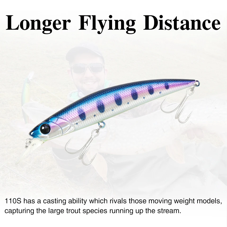Tsurinoya DW77 Minnow – 110mm 22g para Trucha y Lubina - imagen 4