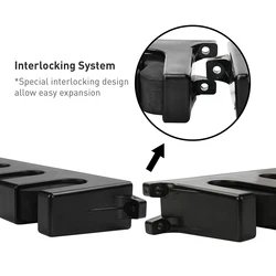 Soporte vertical modular para cañas de pescar con montaje en pared