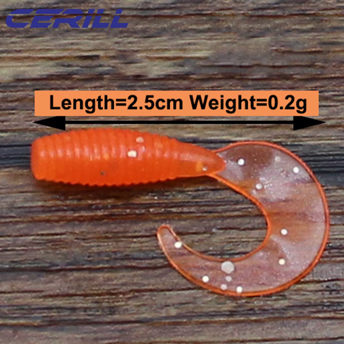 Cerill Señuelo de Silicona Suave 25mm – Imitación Gusano para Lubina