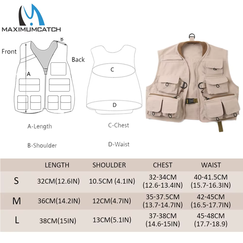 Maximumcatch Chaleco de pesca con mosca infantil - tallas S/M/L - imagen 5