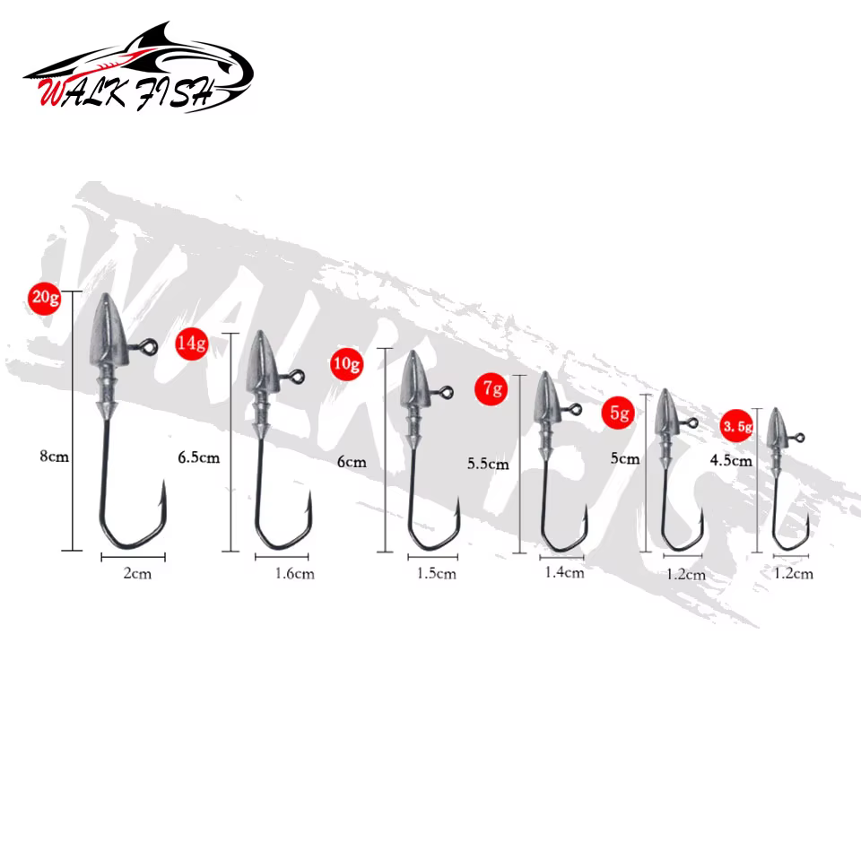Anzuelos Jig Head Cabeza Triangular para Vinilo - imagen 5
