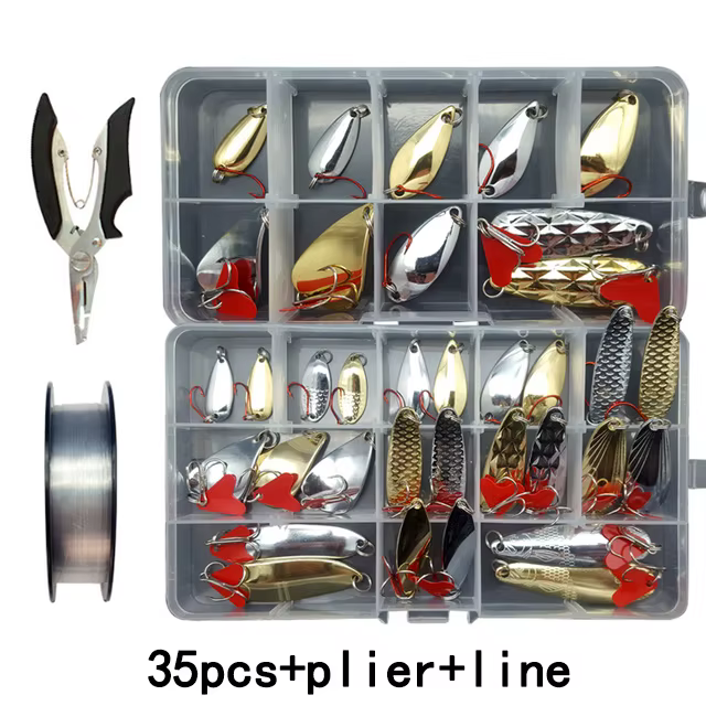Set Señuelos Metal B223 – Colheres y spinnerbaits para lucio mar 2-12g - imagen 3