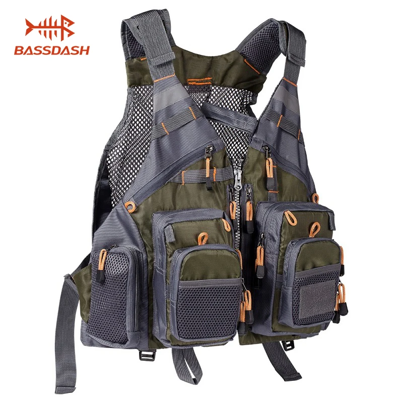 Chaleco Bassdash Pesca Mosca Transpirable Ajustable