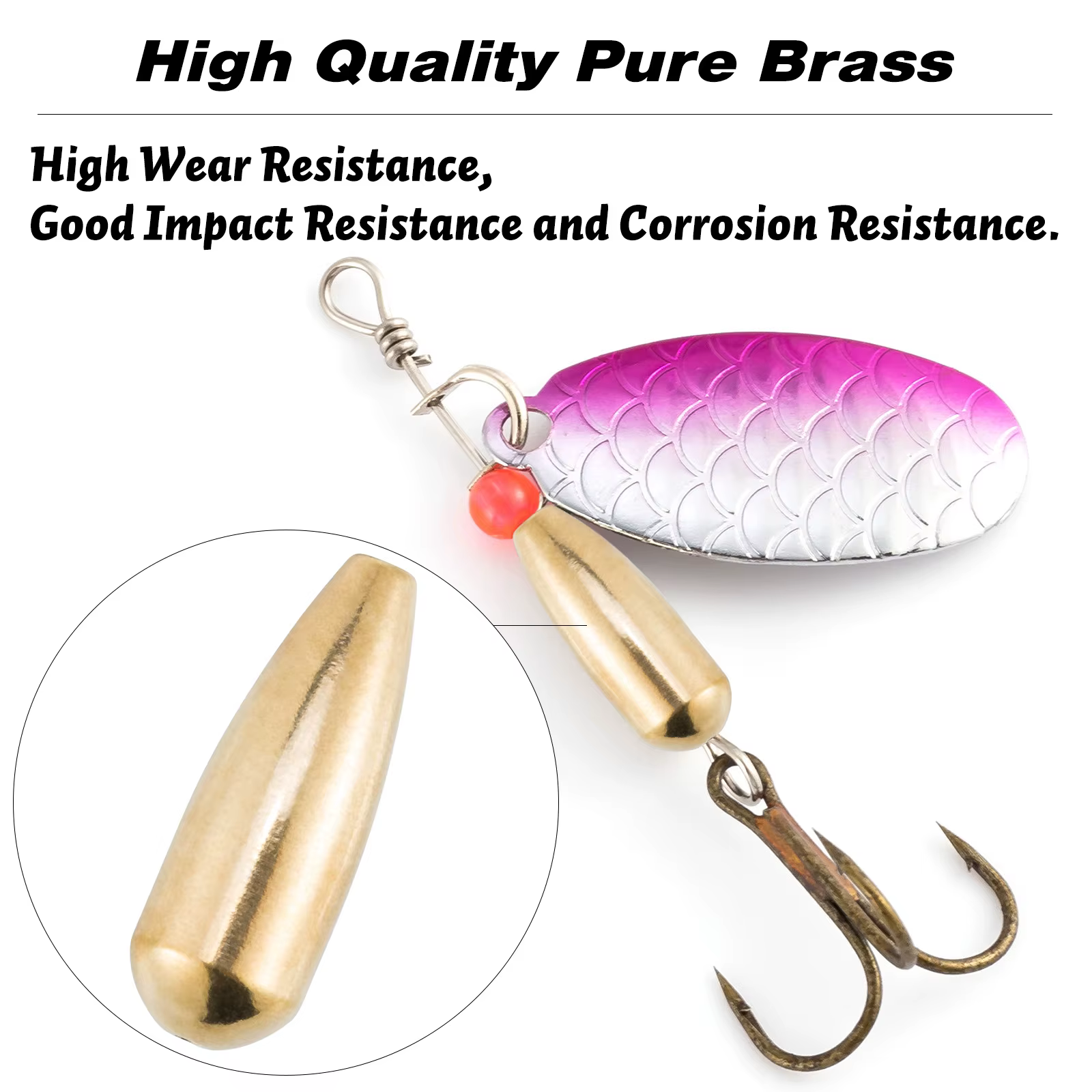 Cuerpos spinnerbait en latón para bass y trout - imagen 2
