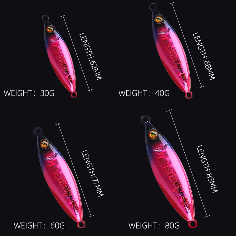 Señuelos Jig Metal SF01 – Pesas 30-80g para pesca - imagen 4