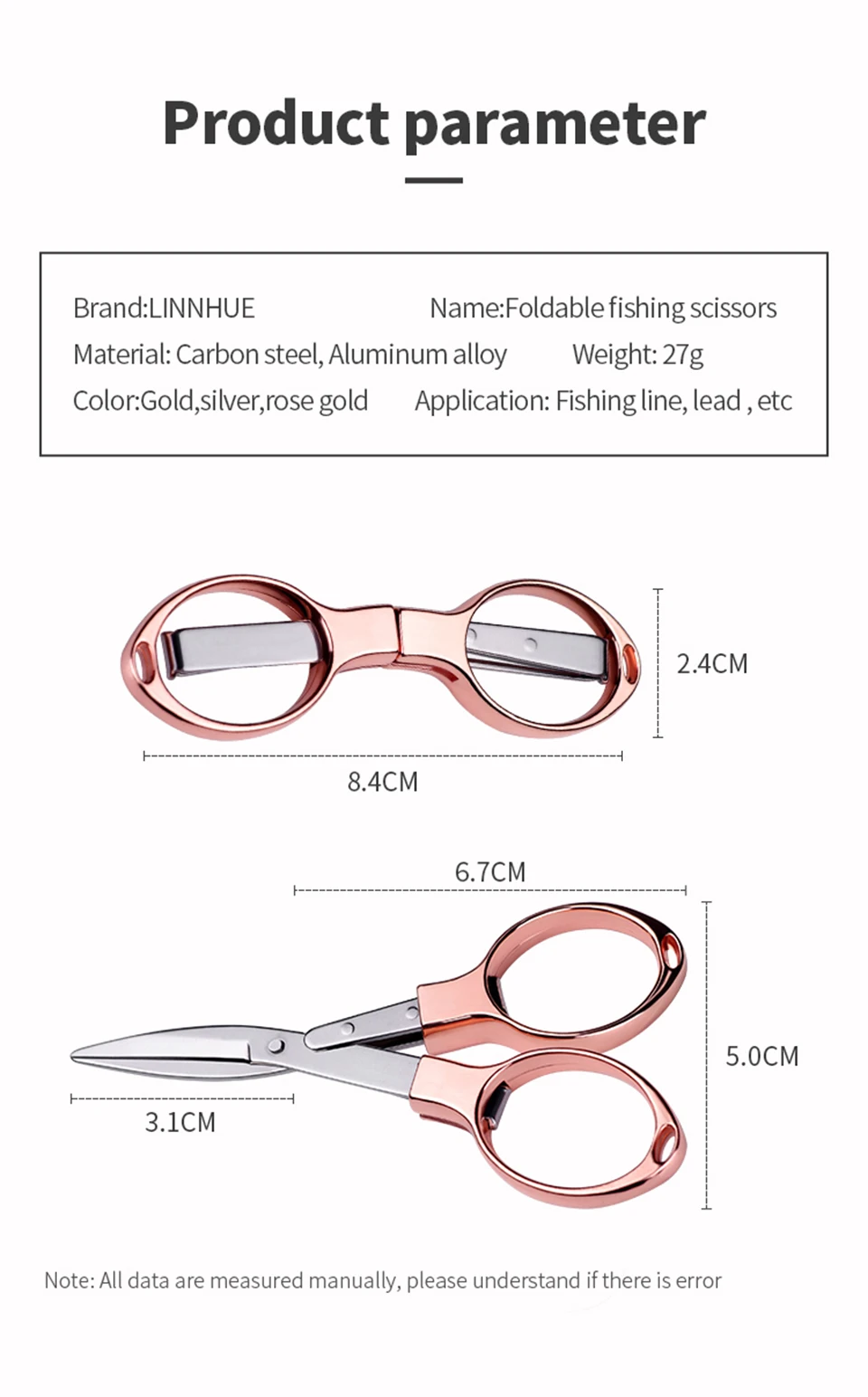 Corte de líneas PE con tijeras LINNHUE