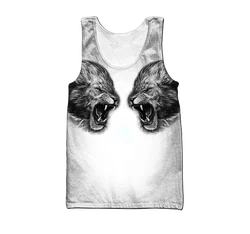 Camiseta tirantas León 3D estampado Harajuku – Unisex verano