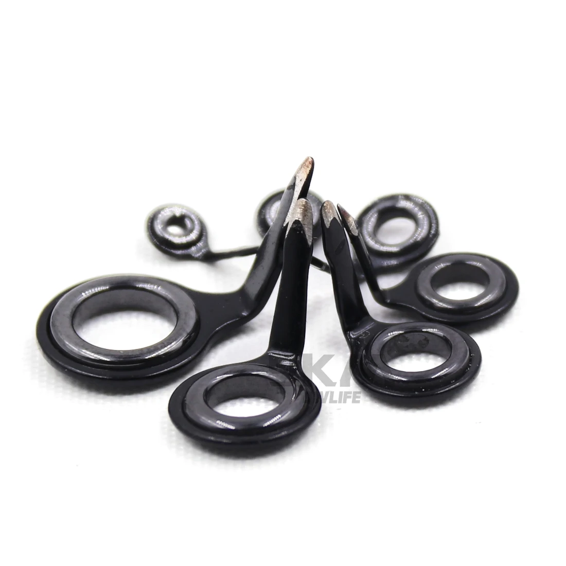 Kit reparación guías caña pescar acero inoxidable ojo cerámica - imagen 3