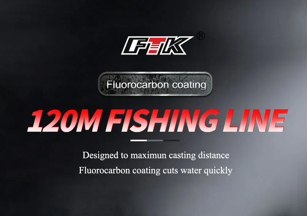 Sedal de pesca FTK con revestimiento de fluorocarbono