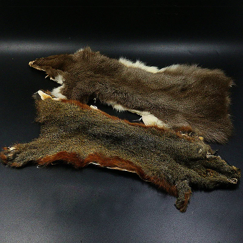 Piel de ardilla natural para atar moscas - detalle del pelo denso