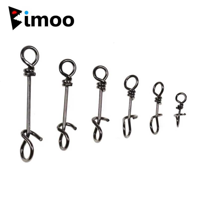 Bimoo Clips de resorte de acero inoxidable para pesca en agua salada