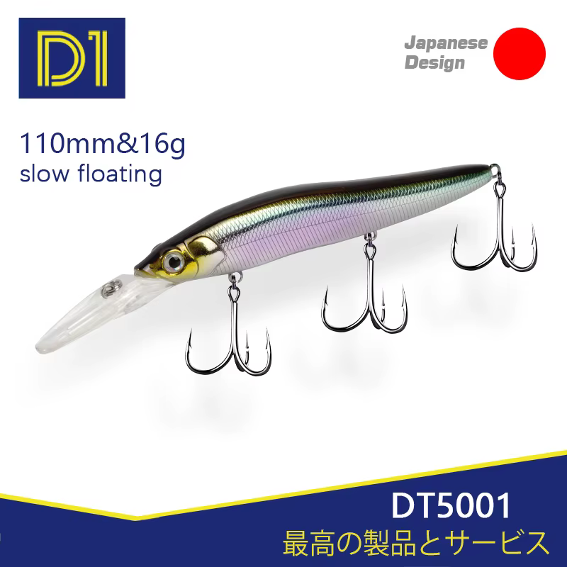 Wobbler Minnow D1 Flotante Lento – Agua Dulce y Salada